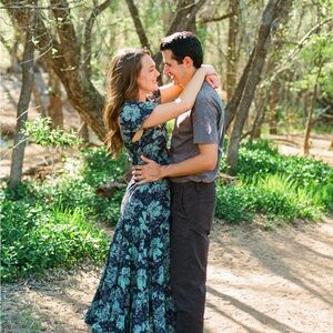 Free People Sundrenched Smocked Puff Sleeve Maxi Dress